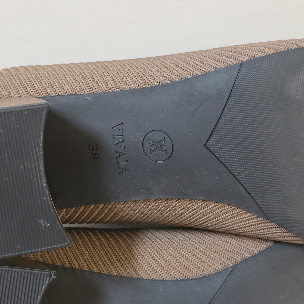 Vivaia Melody Square-Toe Chunky Block Heels Espresso Brown Size EU 38 US 7-7.5 - Picture 8 of 8